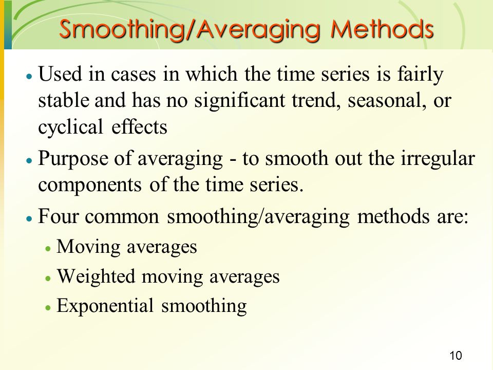 Smoothing/Averaging Methods