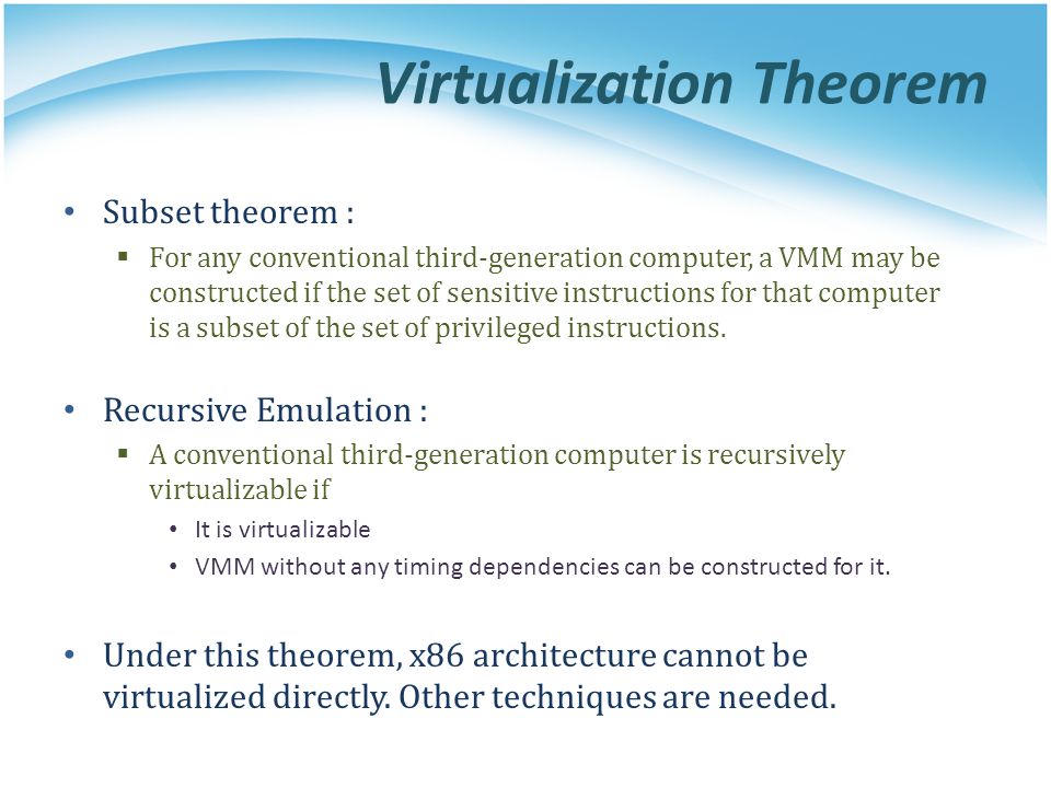 Virtualization Theorem