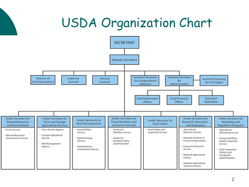 Department Of Agriculture Org Chart
