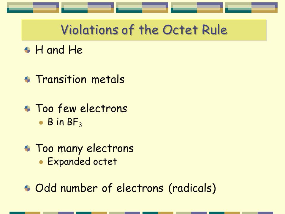 Violations of the Octet Rule