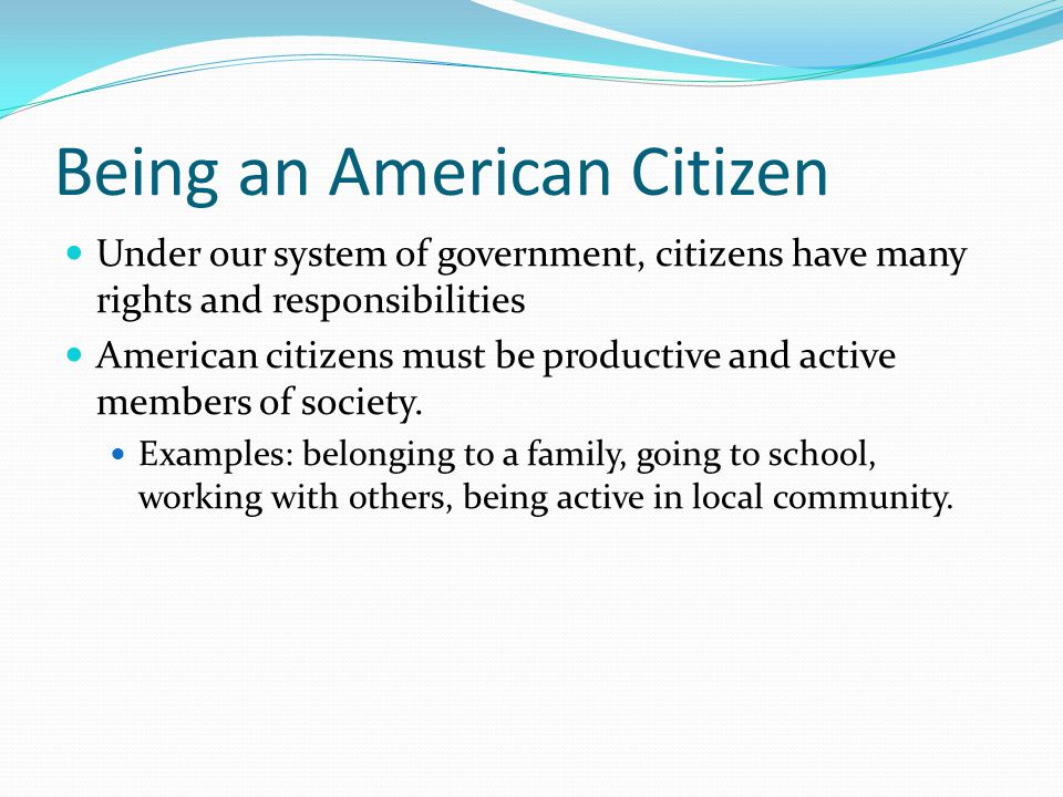 Being an American Citizen