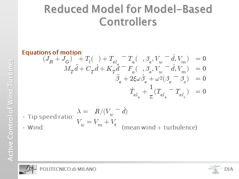 Performance Comparison Of Control Schemes For Variable Speed Wind Turbines C L Bottasso A Croce B Savini Politecnico Di Milano Milano Italy Ppt Download