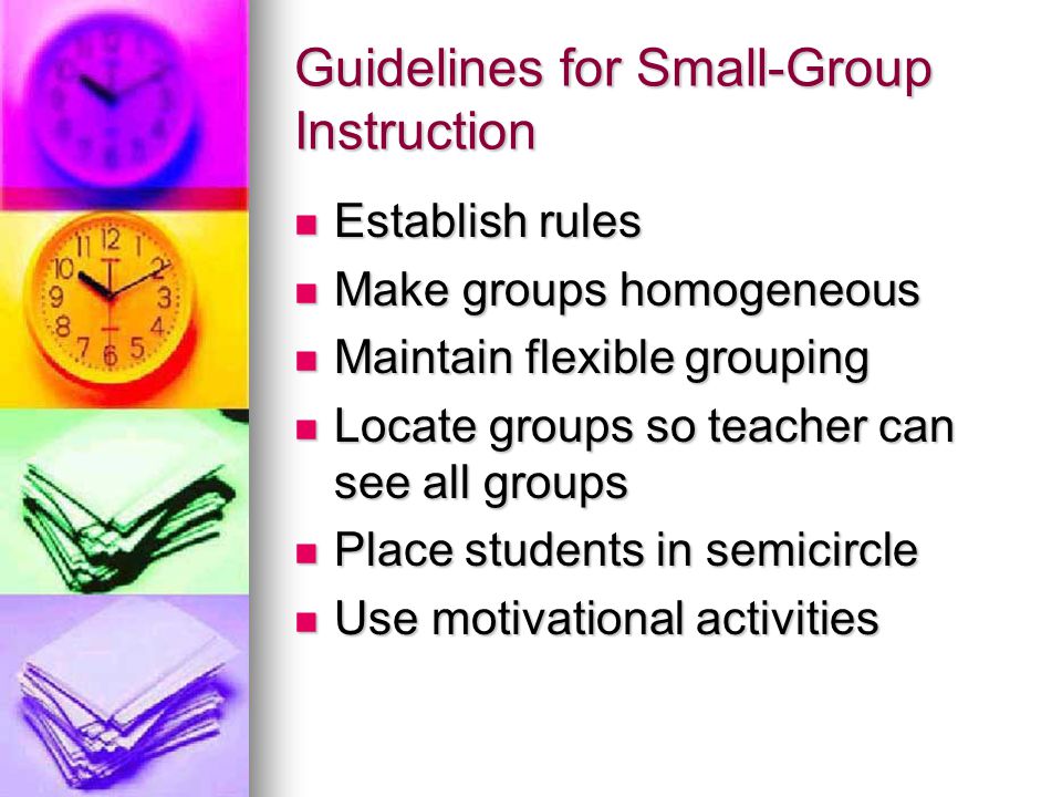 Guidelines for Small-Group Instruction