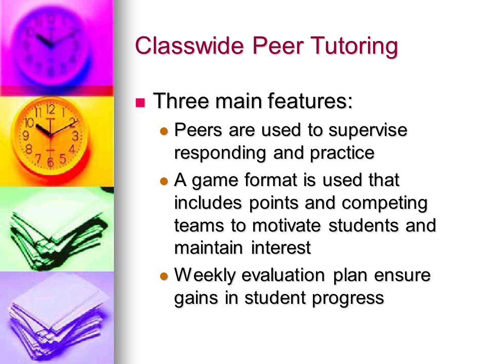 Classwide Peer Tutoring