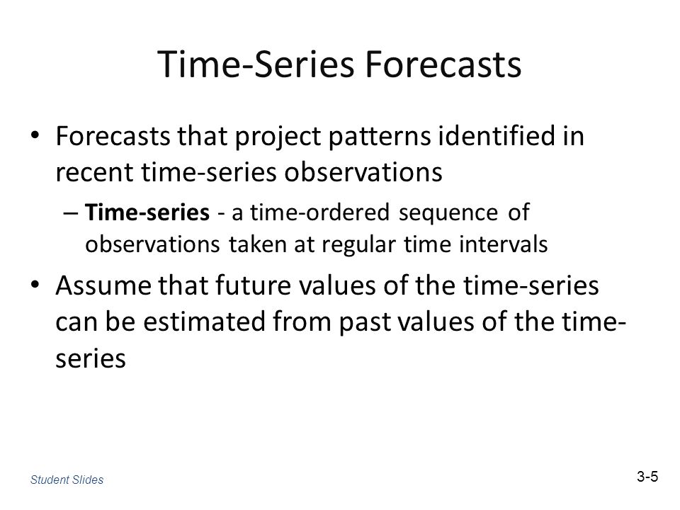 Time-Series Forecasts
