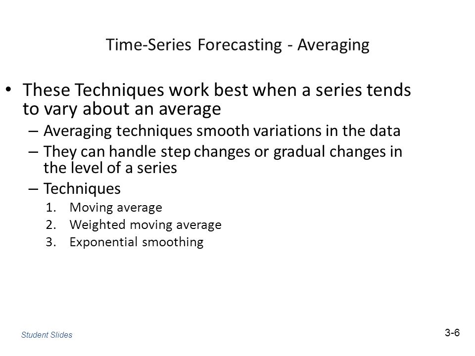 Time-Series Forecasting - Averaging