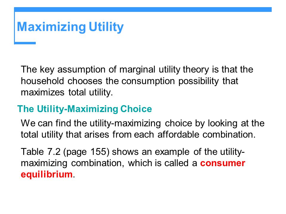 how to find total utility