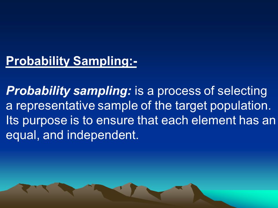 Probability Sampling:-