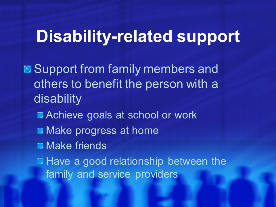 Disability-related support