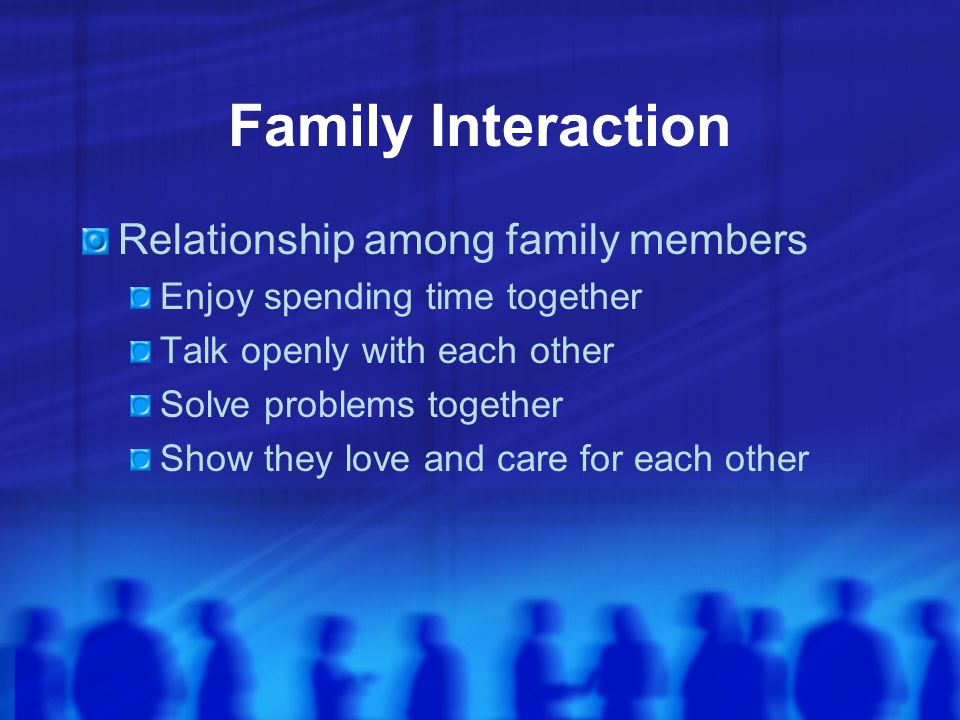 Family Interaction Relationship among family members