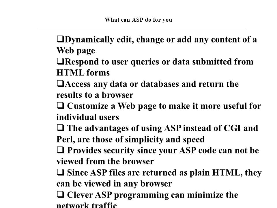 Dynamically edit, change or add any content of a Web page