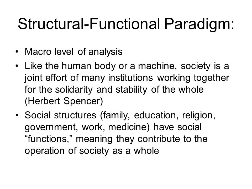 Structural-Functional Paradigm: