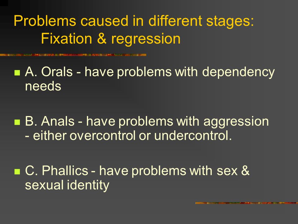 Problems caused in different stages: Fixation & regression