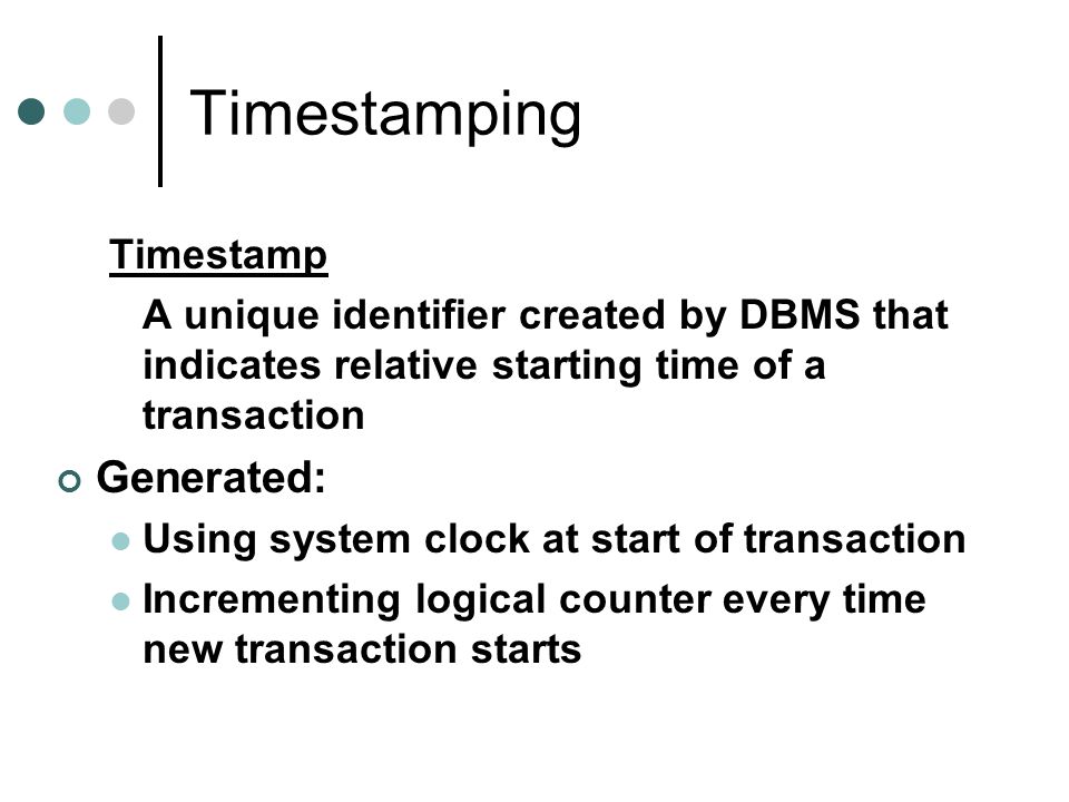 Timestamping Generated: Timestamp
