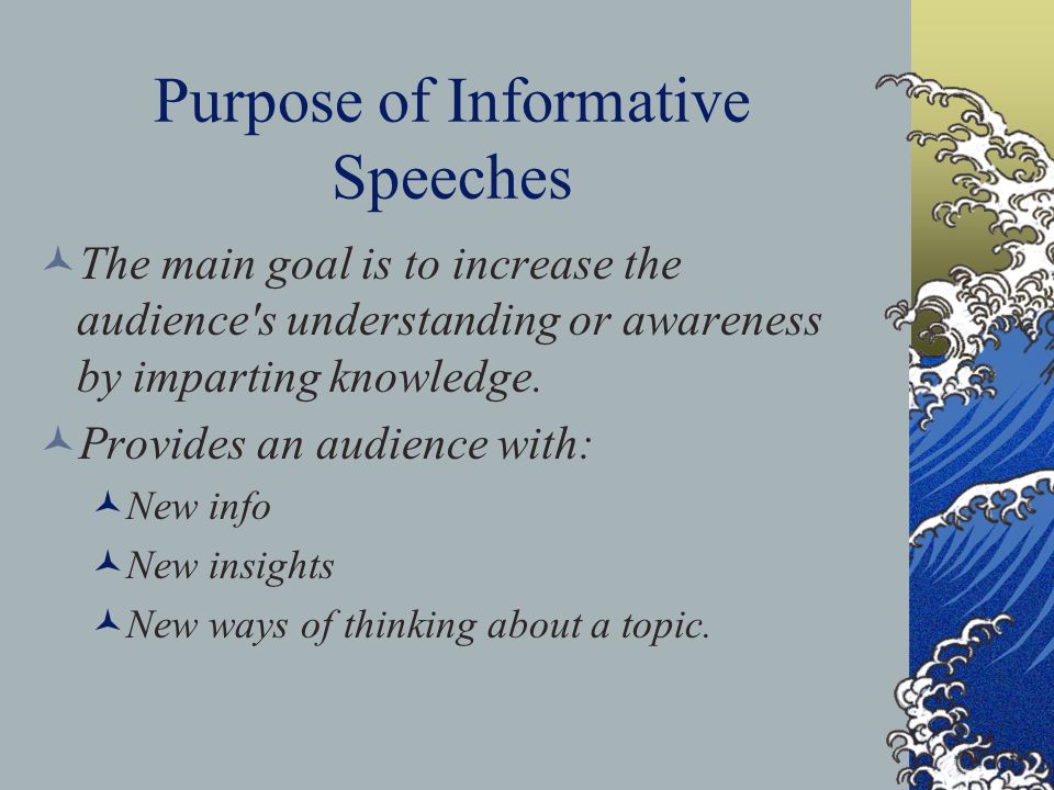 what is informative speaking