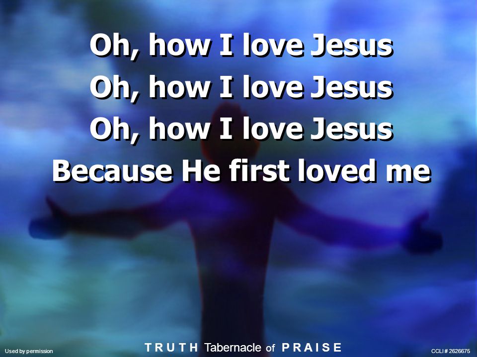Oh, how I love Jesus Because He first loved me