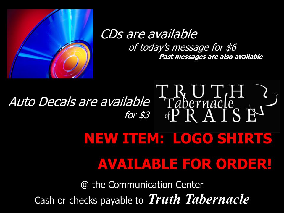 NEW ITEM: LOGO SHIRTS AVAILABLE FOR ORDER! CDs are available