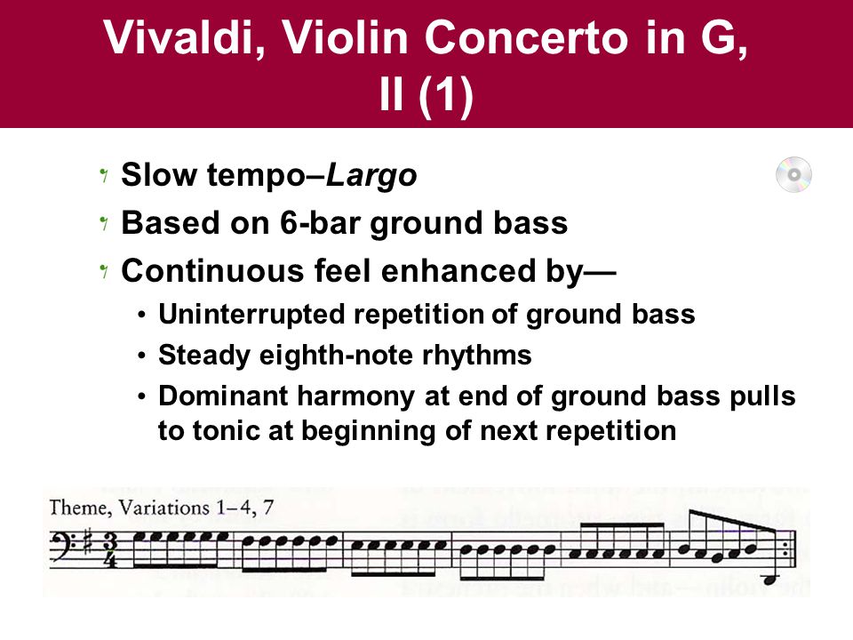 Vivaldi, Violin Concerto in G, II (1)