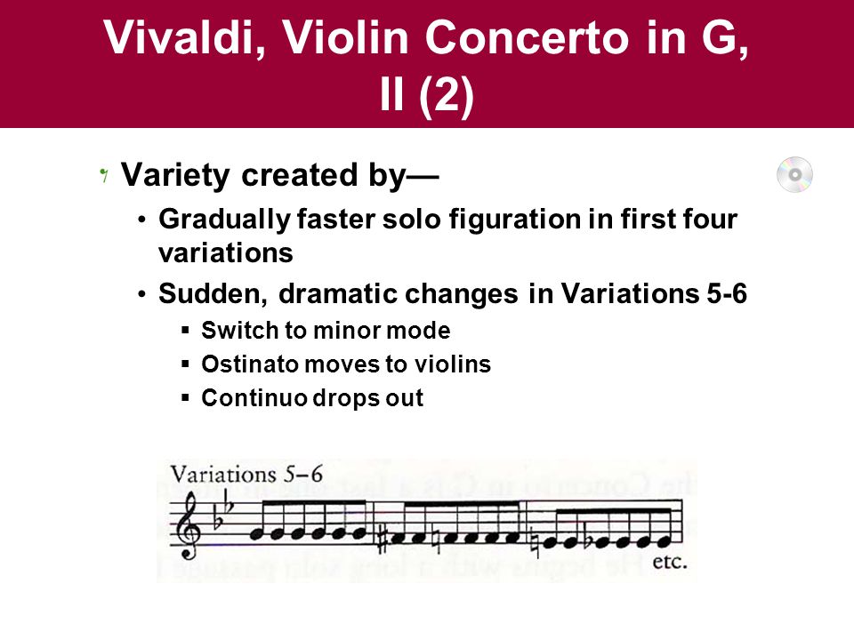 Vivaldi, Violin Concerto in G, II (2)