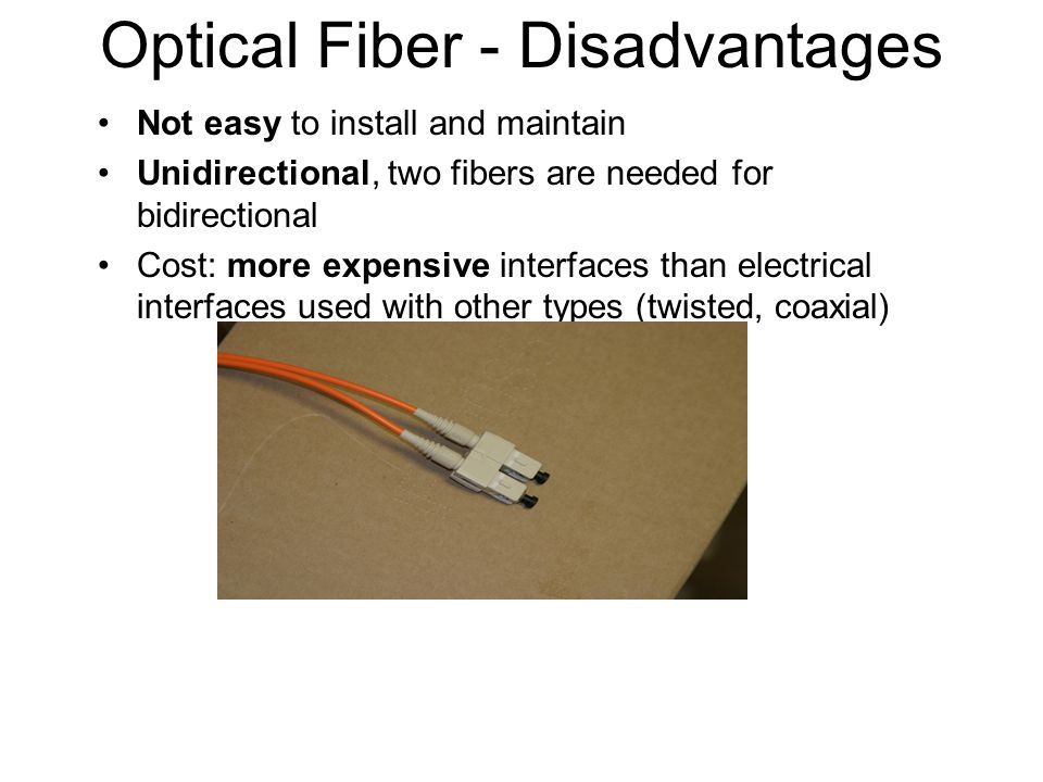 Optical Fiber - Disadvantages