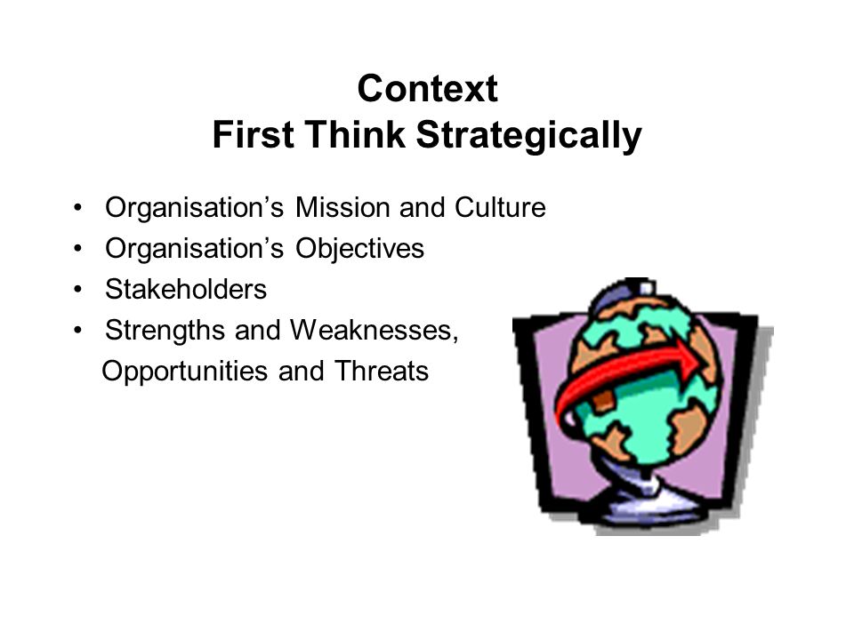 Context First Think Strategically