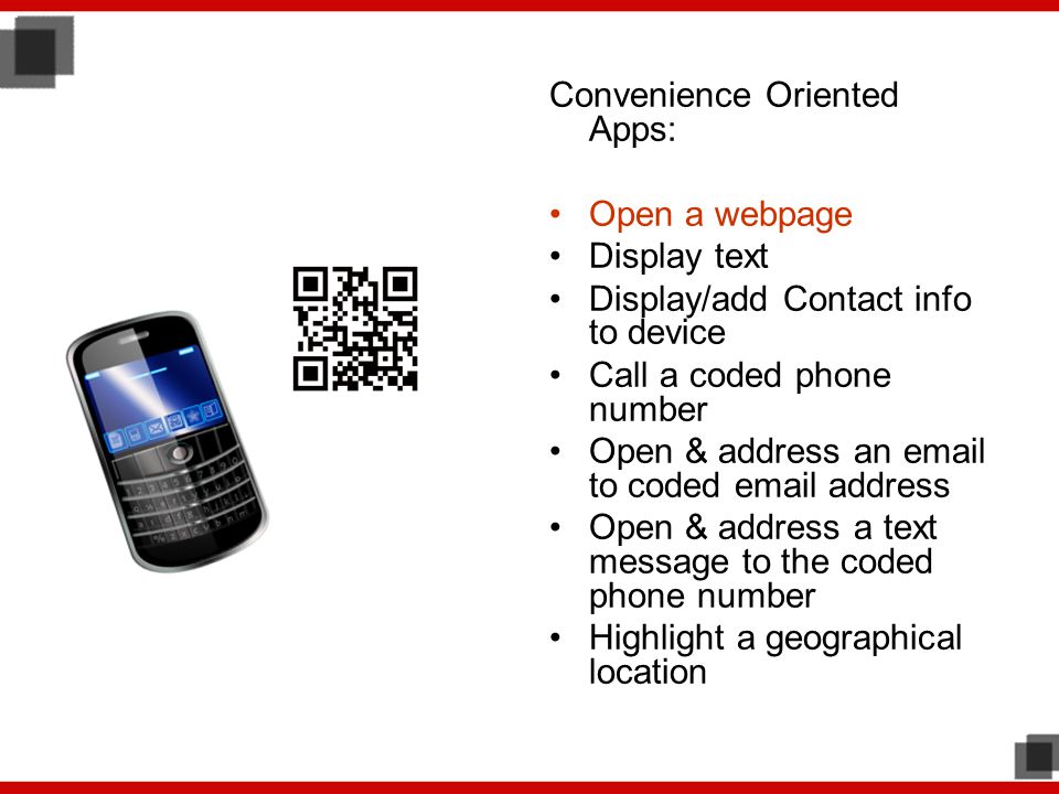 Convenience Oriented Apps: