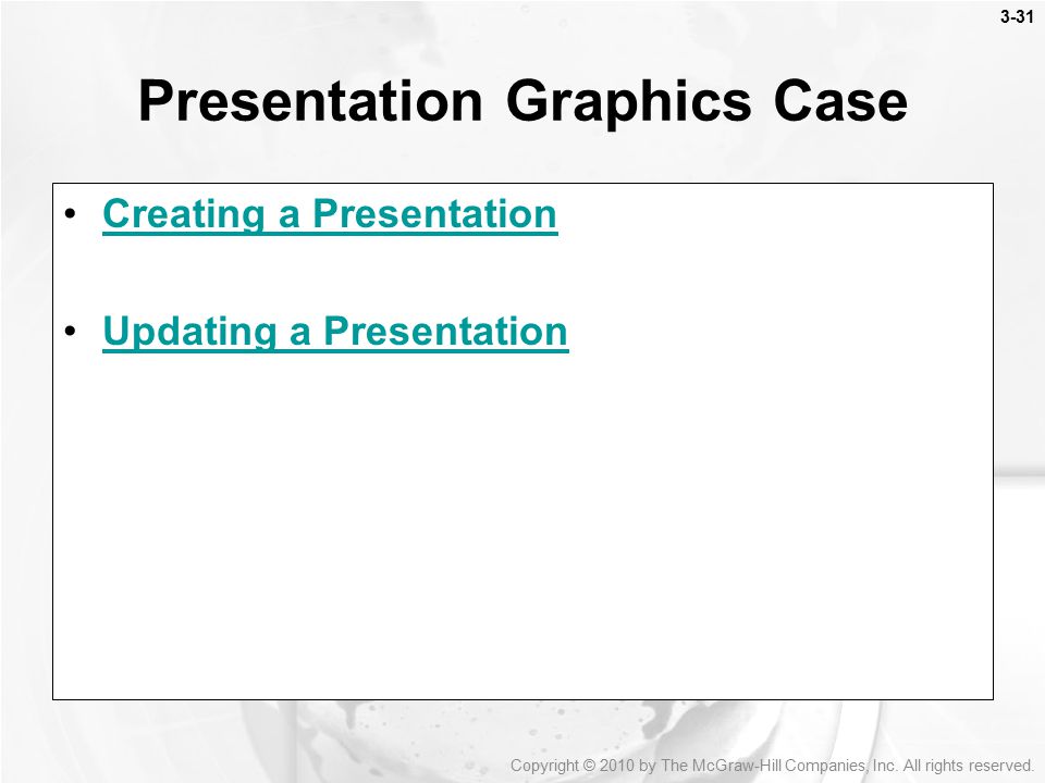 Presentation Graphics Case