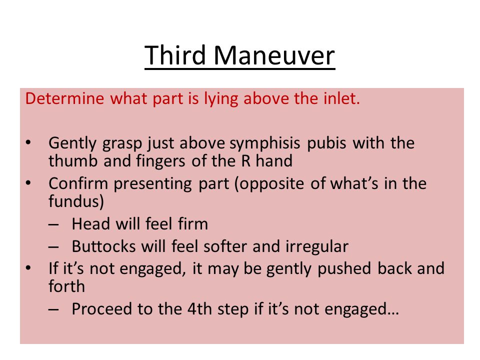 Third Maneuver Determine what part is lying above the inlet.
