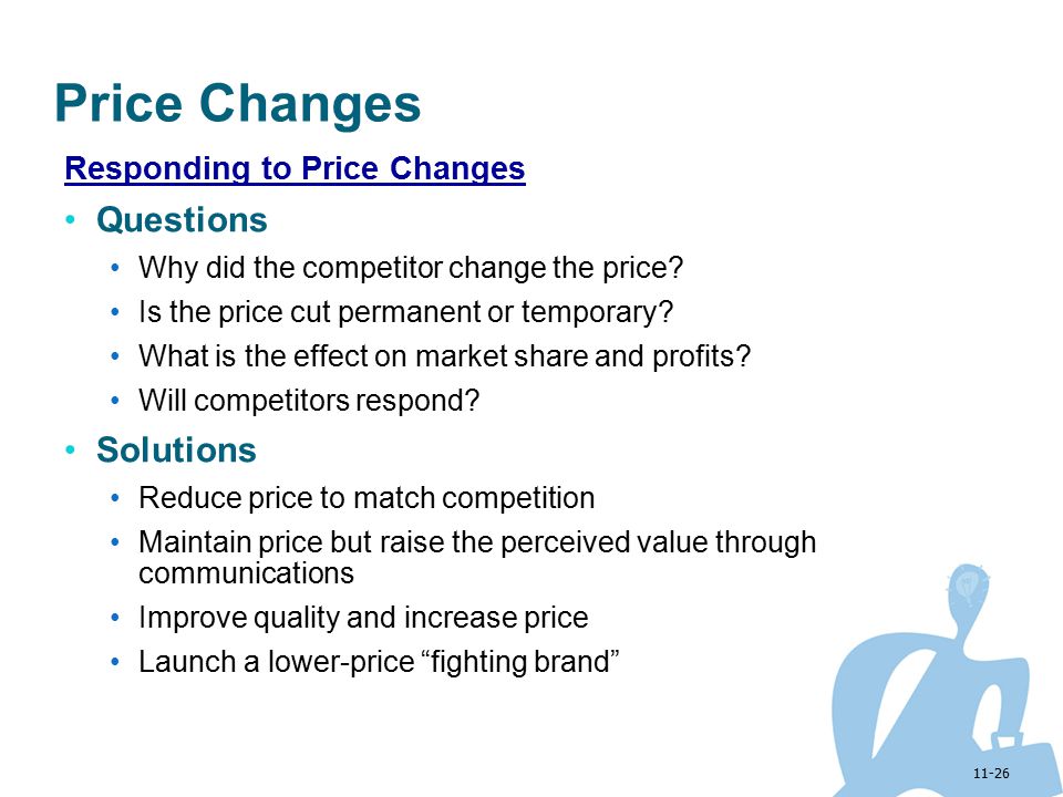 Price Changes Questions Solutions Responding to Price Changes