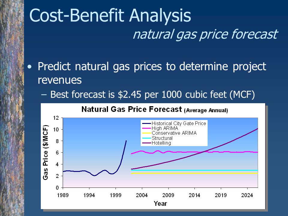 Cost-Benefit Analysis natural gas price forecast