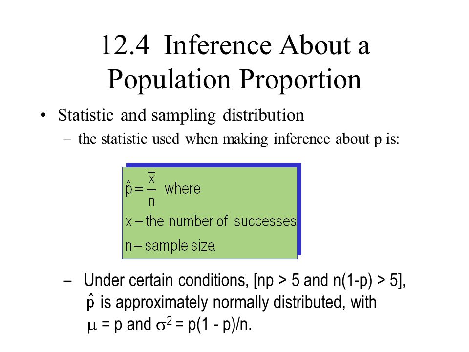 12.4 Inference About a Population Proportion