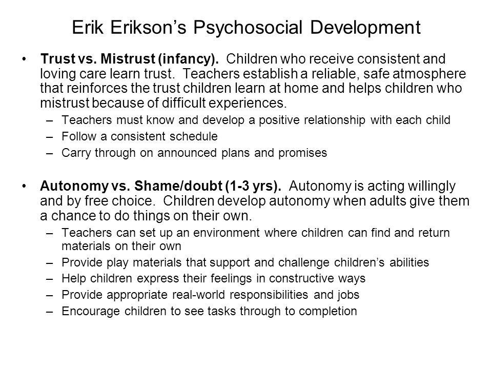 Erik Erikson’s Psychosocial Development