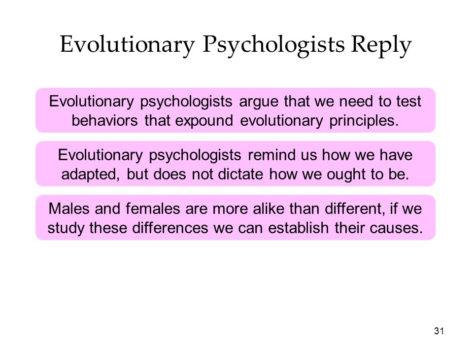 Evolutionary Psychologists Reply