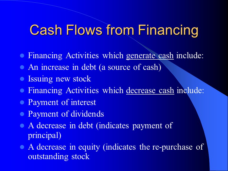 Cash Flows from Financing