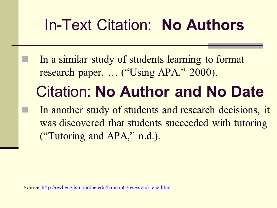 Documentation In Text Citations Parenthetical References Citing