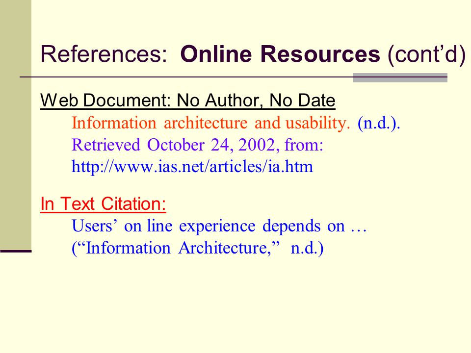 Documentation In Text Citations Parenthetical References Citing