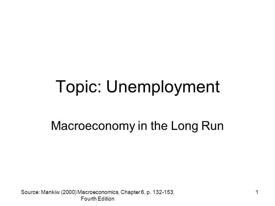 Macroeconomy in the Long Run