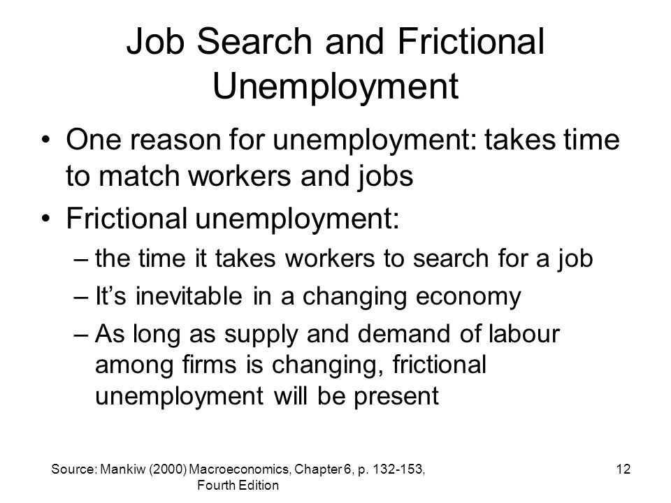 Job Search and Frictional Unemployment