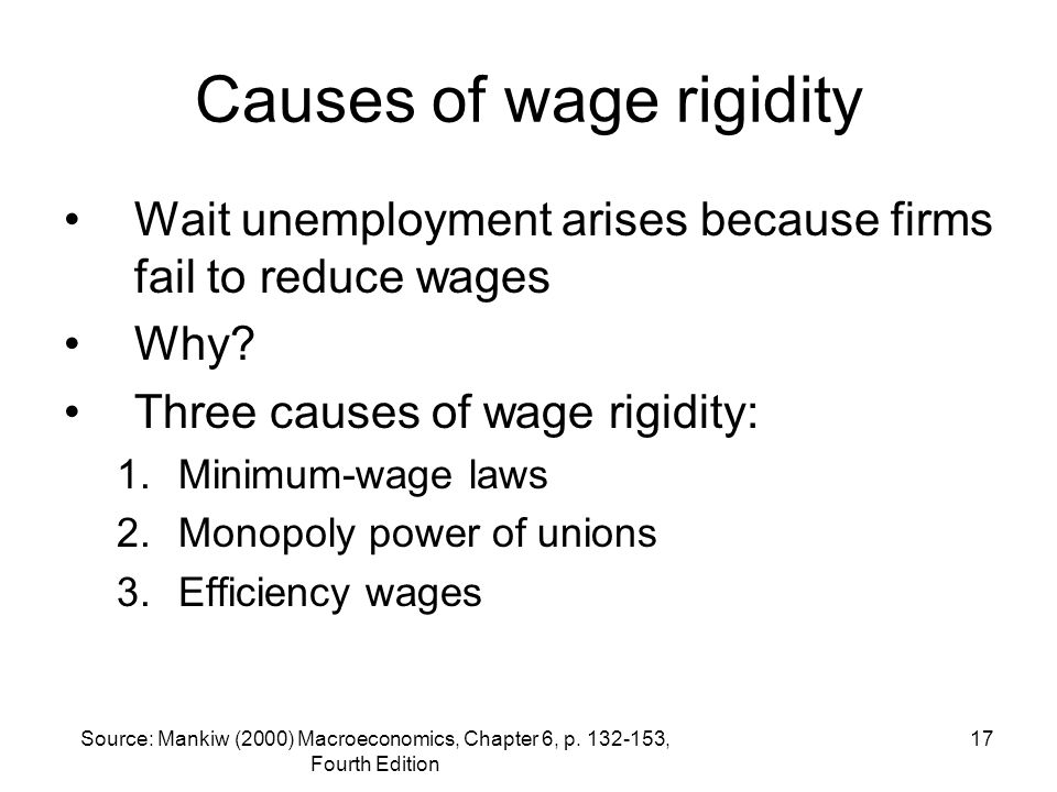 Causes of wage rigidity
