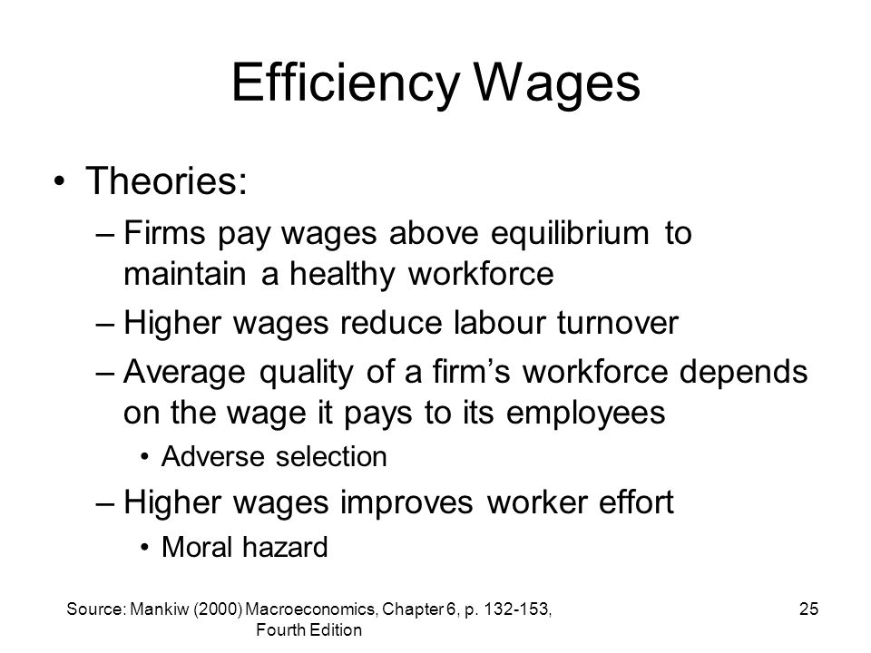 Efficiency Wages Theories: