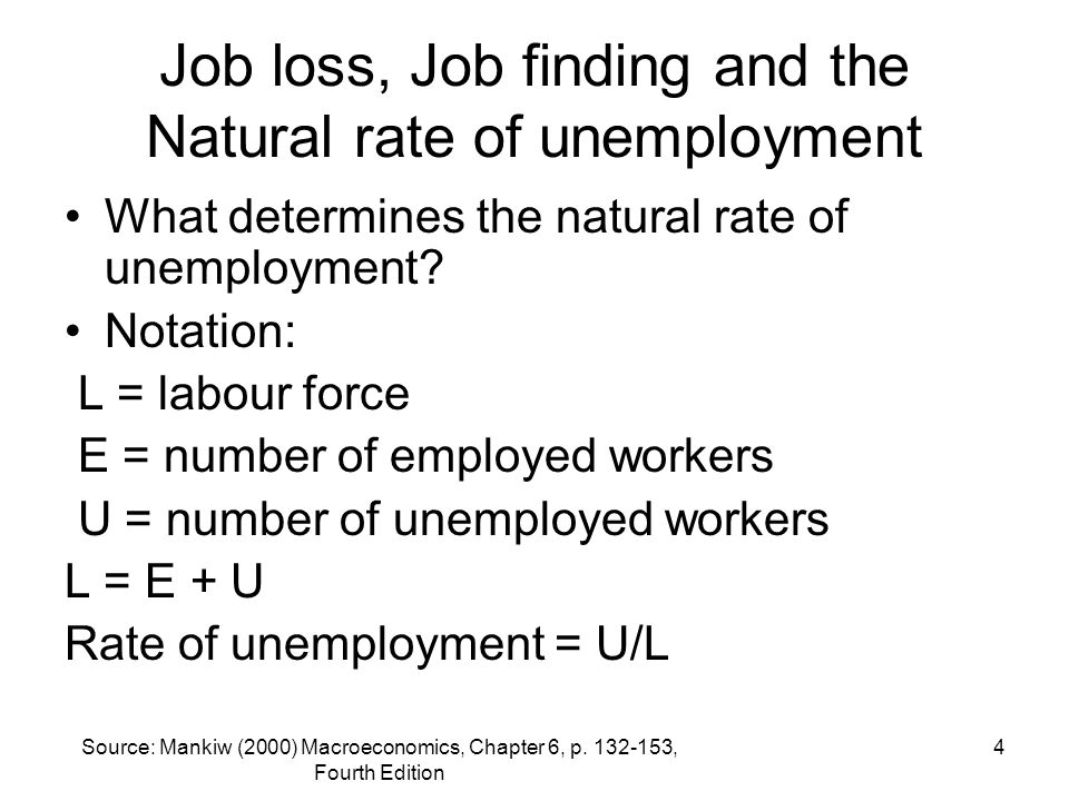 Job loss, Job finding and the Natural rate of unemployment
