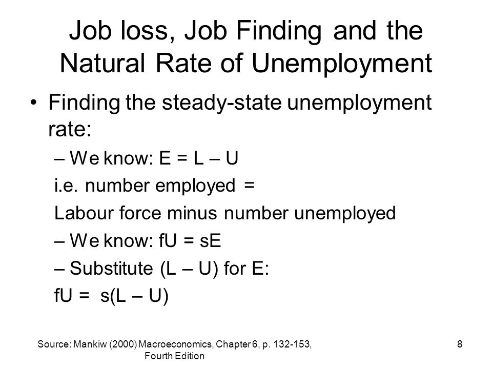 Job loss, Job Finding and the Natural Rate of Unemployment
