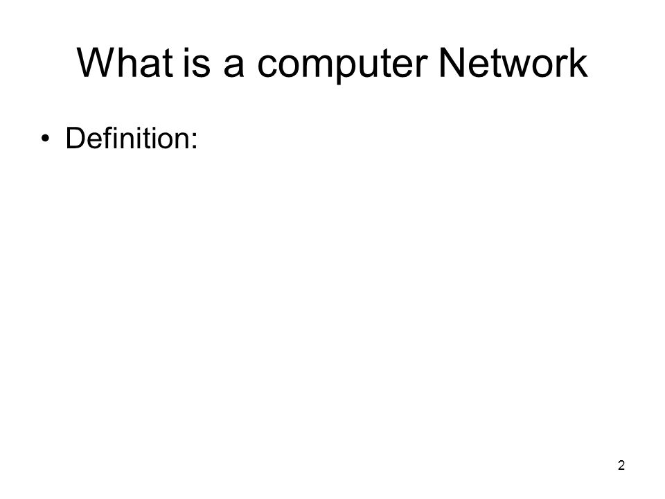What is a computer Network
