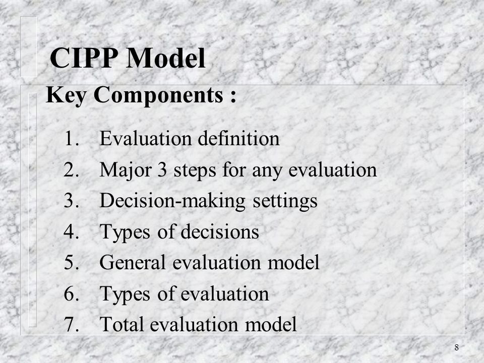 cipp evaluation example