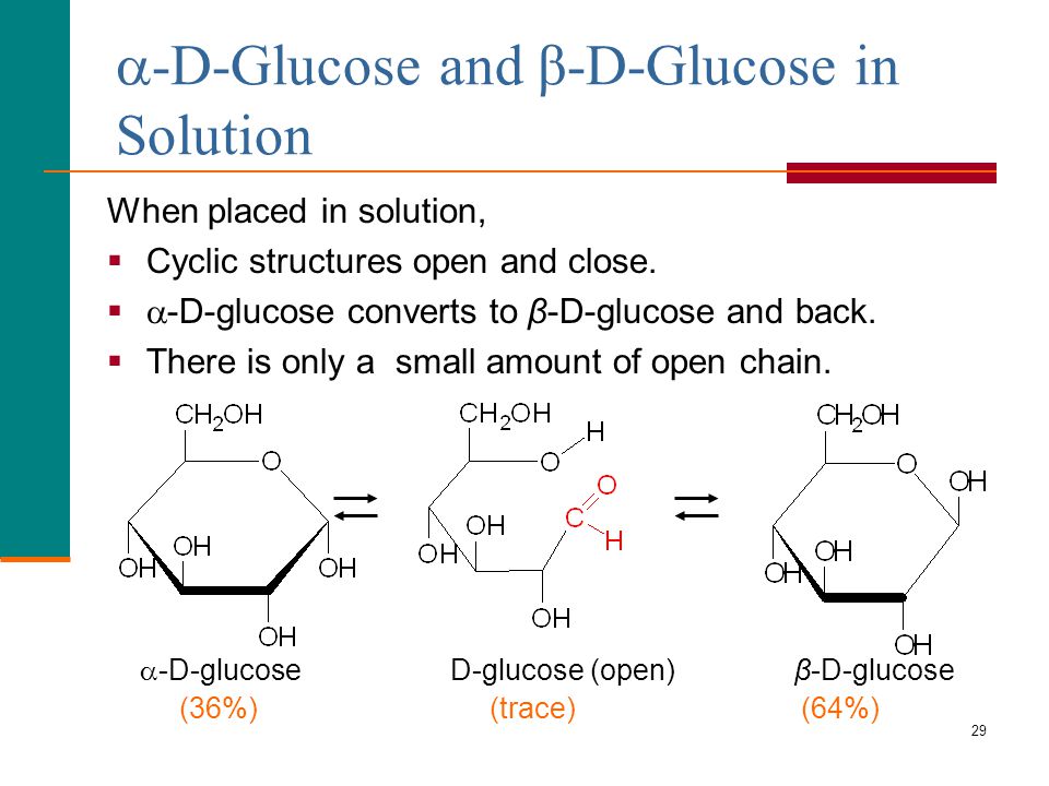 -D-Glucose and β-D-Glucose in Solution