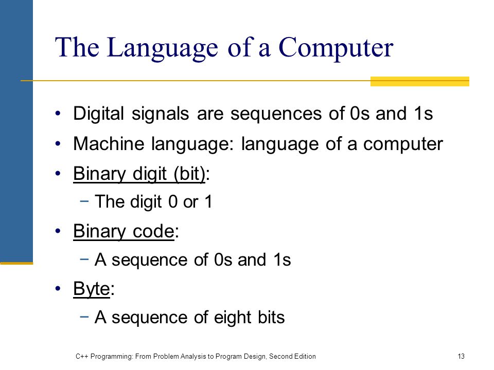 The Language of a Computer