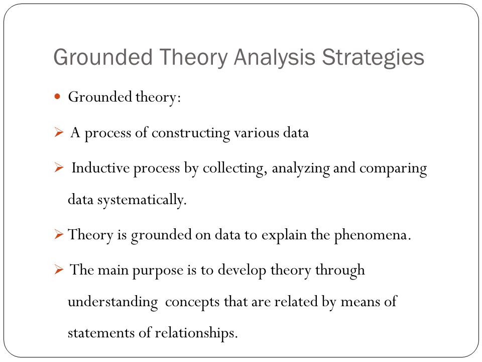 Grounded Theory Analysis Strategies