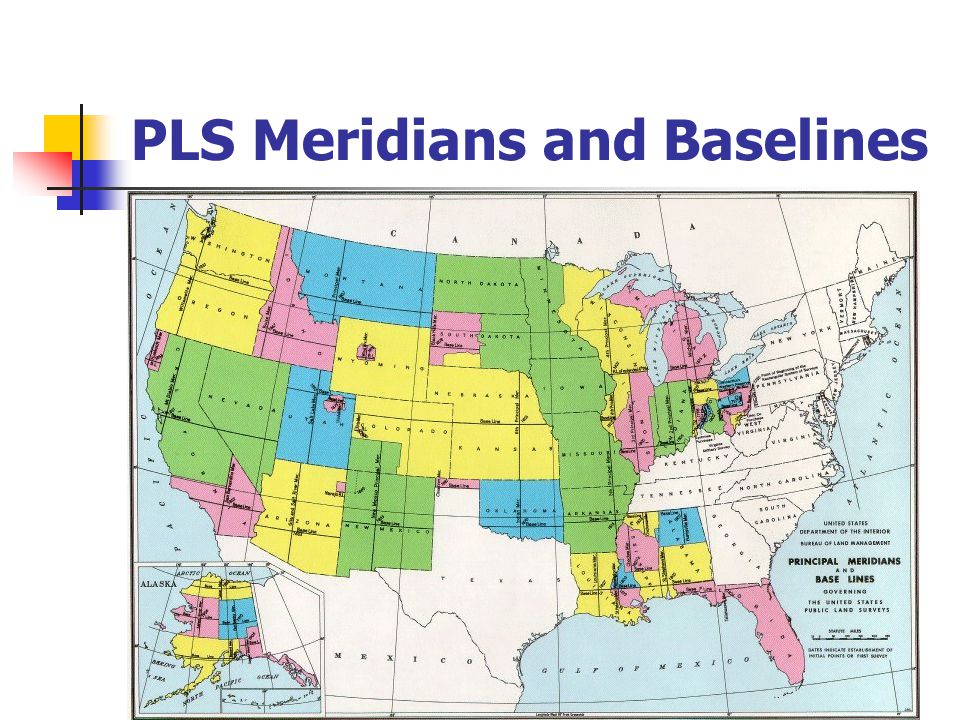 PLS Meridians and Baselines.