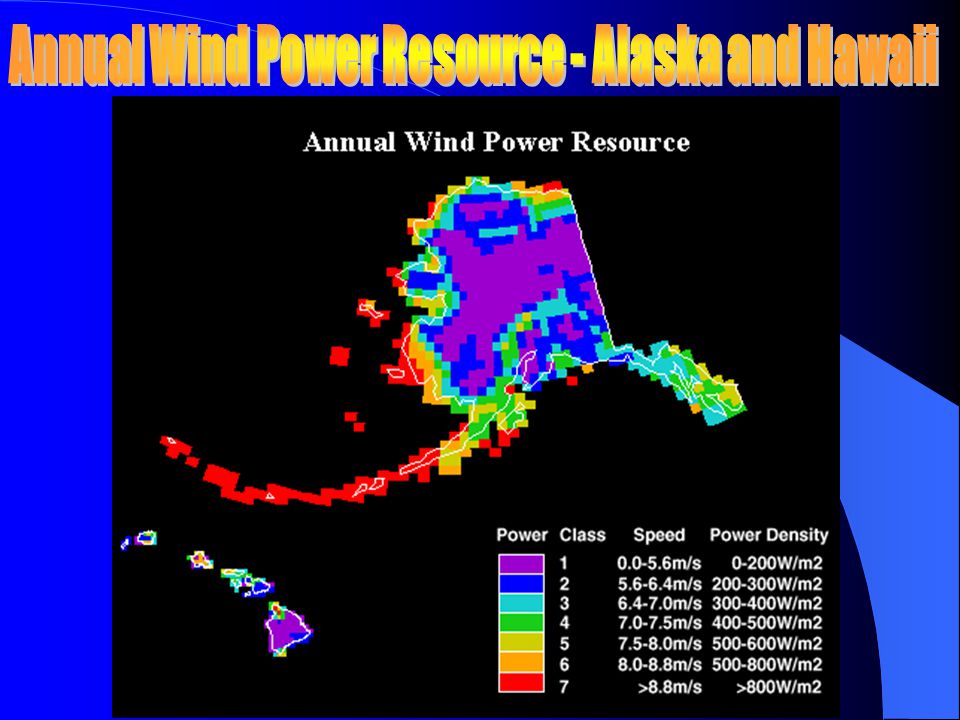Annual Wind Power Resource - Alaska and Hawaii