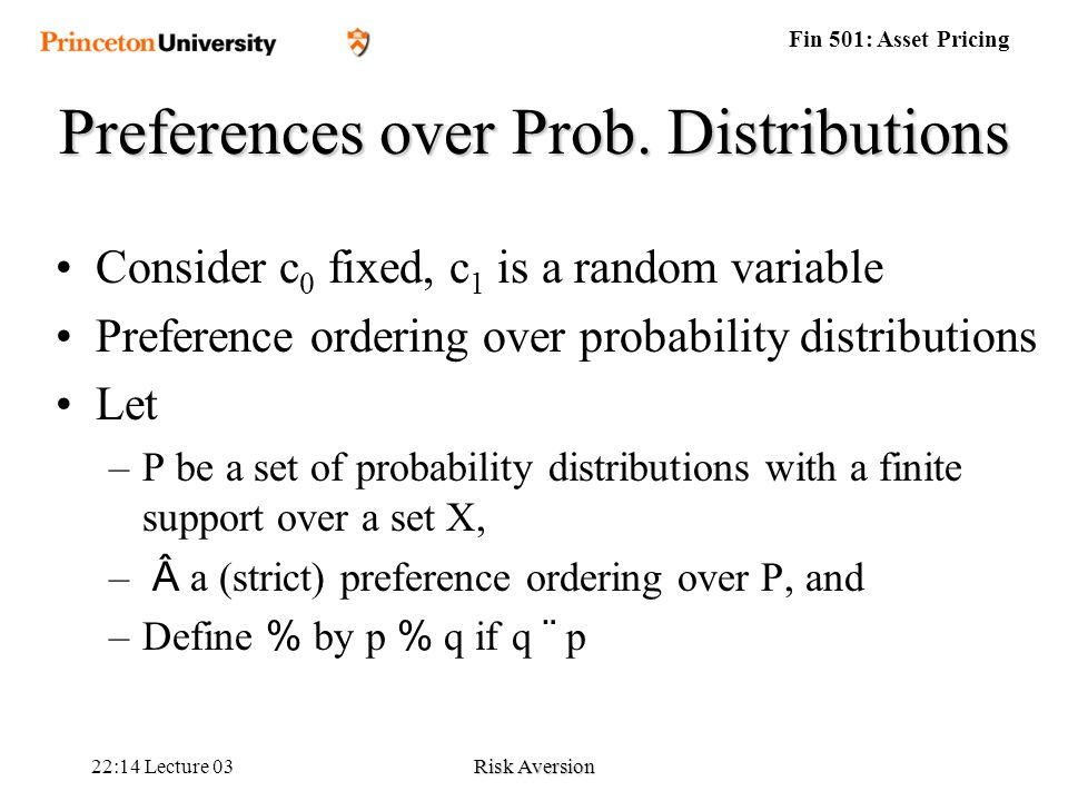 Lecture 03 Risk Preferences And Expected Utility Theory Ppt Video Online Download